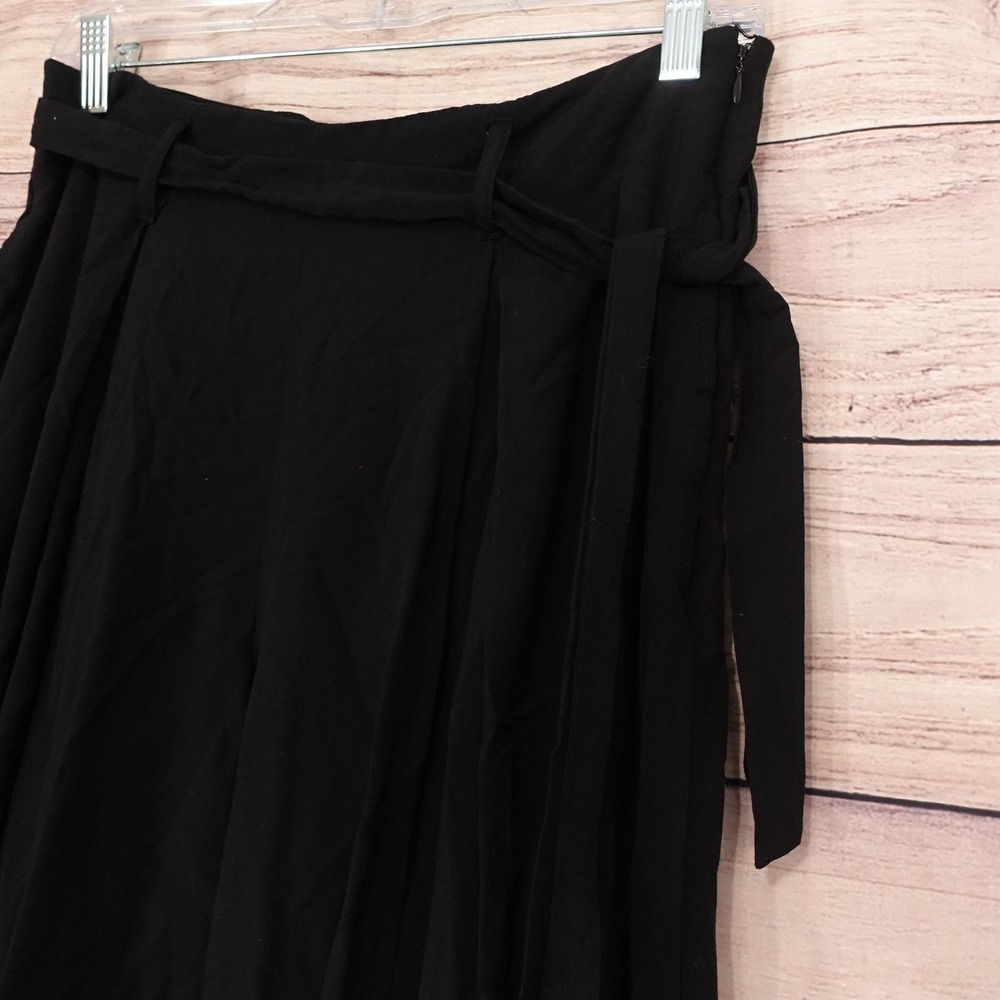 Banana Republic Pants Womens 4 Black Flowy Crepe Belted Dress Pants 29x27.5 - Picture 3 of 10
